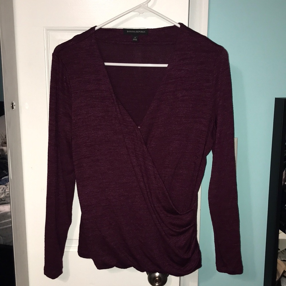 Berry Front Wrap Sweater